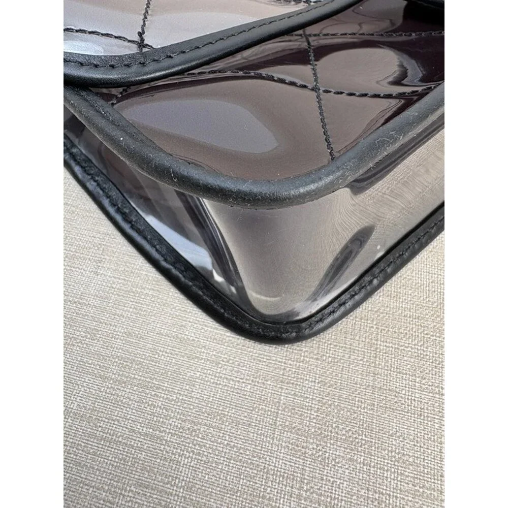 CHANEL Black Patent Leather Classic Flap Medium SHW